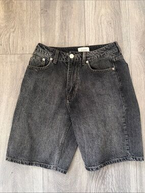 DISSH Bambi Charcoal Washed Denim Mid-Rise Bermuda Shorts us 2-4 XS/s